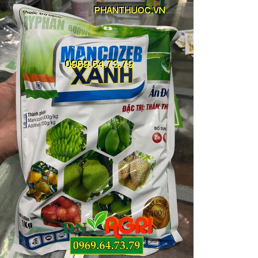 THUỐC TRỪ BỆNH BYPHAN 800WP MANCOZEB XANH –Diệt Phấn Trắng, Thối Thân, Thối Trái