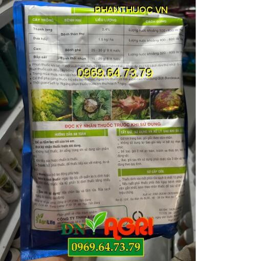 MANCOZED XANH AGRILIFE ẤN ĐỘ – Đặc Trị Thán Thư, Bệnh Ghẻ, Thối Nhũn, Nấm Bệnh