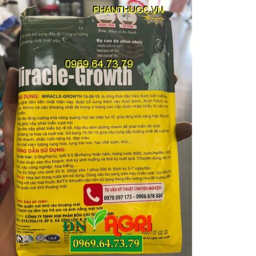 MIRACLE GROWTH 15-30-15+ Siêu Đậu Trái, Dưỡng Bông, Chắc Quả