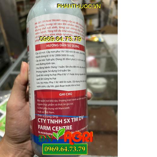 TP P600 TRIUMF PK B1 VITAMIN B1 – Ngâm Giống, Chồi, Dày Lá, Tăng Sản Lượng