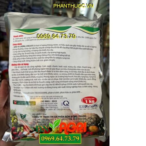 SIÊU VI LƯỢNG CHELATE- Cung Cấp Trung Vi Lượng Giúp Cây Xanh Lá