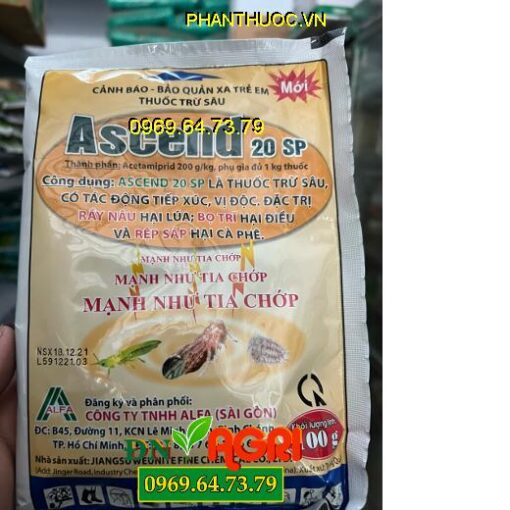 ASCEND 20SP – Đặc Trị Rầy Rệp – Rầy Nâu – Bọ Trị – Rệp Sáp