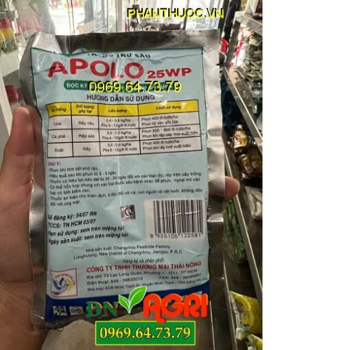 THUỐC TRỪ SÂU APOLO 25WP – ĐẶC TRỊ RẦY NÂU, RỆP SÁP, RẦY HẠI CÂY TRỒNG