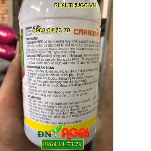 HOPTRI CARBOSAN 25EC -Đặc Trị Côn Trùng Miệng Nhai, Chích Hút