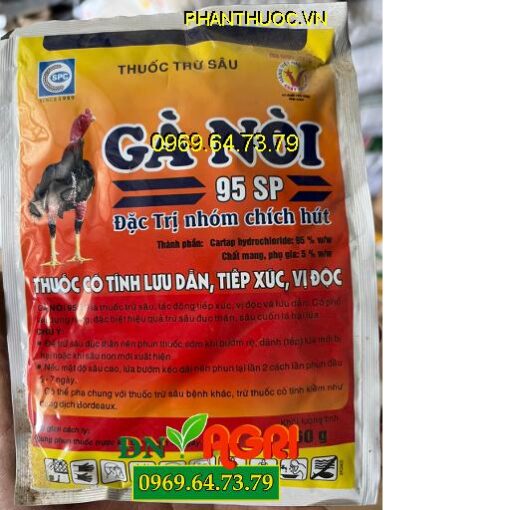 GÀ NÒI 95SP – Đặc Trị Nhóm Hút Chích Trừ Sâu Đục Thân, Sâu Cuốn Lá Hại Lúa