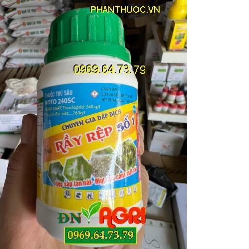 KOTO 240SC RẦY RỆP SỐ 1 – Đặc Trị Rệp Sáp, Mọt Đục Cành, Rầy Xanh, Bọ Trĩ, Sâu Đã Kháng Thuốc