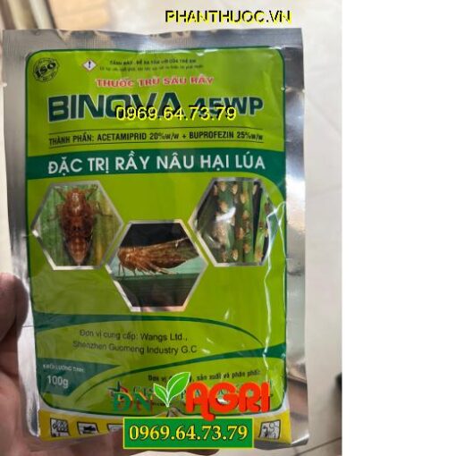 BINOVA 45WP -THUỐC ĐẶC TRỊ RẦY NÂU GÂY HẠI TRÊN CÂY LÚA