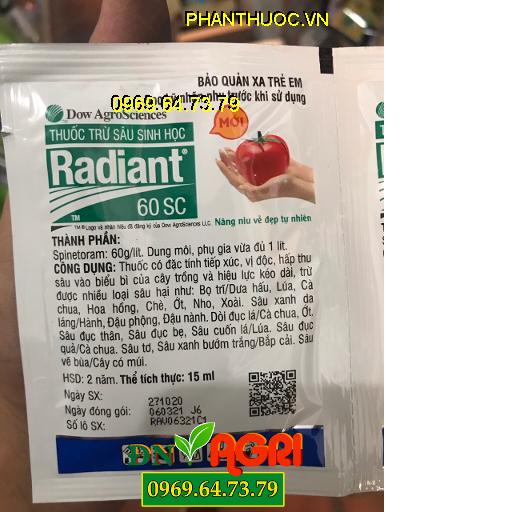 RADIANT 60SC – Đặc Trị Bọ Trĩ – Sâu Xanh Bướm Trắng – Dòi Đục Lá