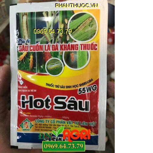 SHERDOBA 55WG – HOT SÂU – Đặc Trị Sâu Cuốn Lá Đã Kháng Thuốc