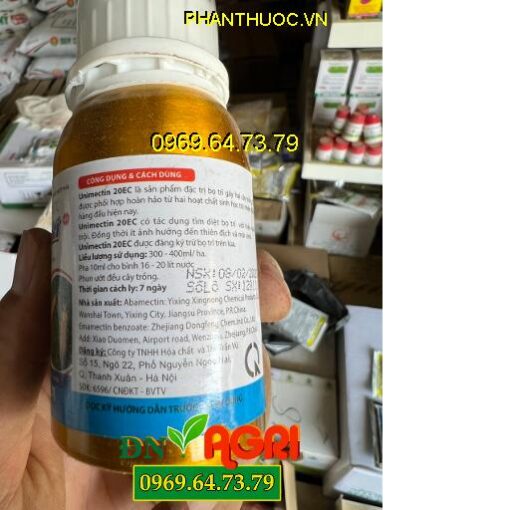 UNIMECTIN 20EC VUA BỌ TRĨ – Đặc Trị Bọ Trĩ Hại Lúa