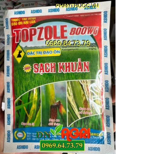 TOPZOLE 800WG – Đặc Trị Đạo Ôn Vàng Lá, Chín Sớm Do Vi Khuẩn