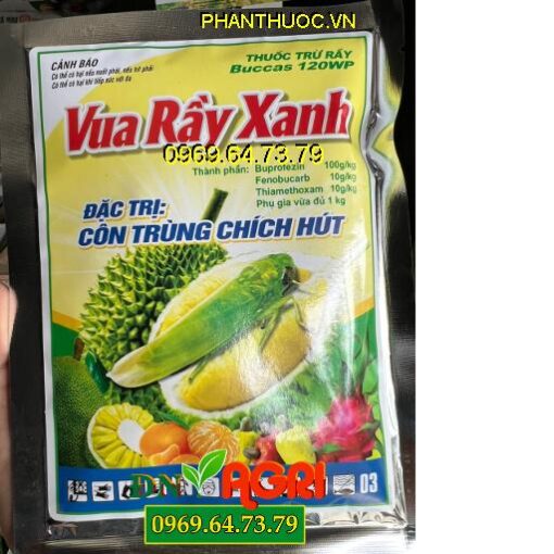 BUCCAS 120WP VUA RẦY XANH – Đặc Trị Côn Trùng Chích Hút, Bọ Xít Muỗi, Bọ Trĩ, Bọ Phấn Trắng, Rầy Thánh Giá, Rầy Xanh, Rệp Sáp