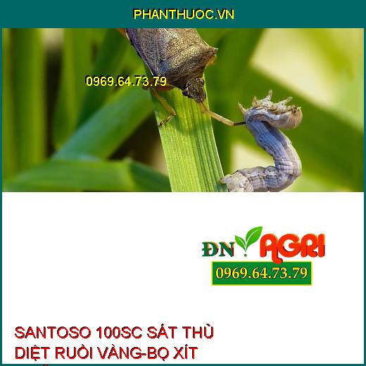 THUỐC TRỪ SÂU  SANTOSO 100SC SÁT THỦ DIỆT RUỒI VÀNG – BỌ XÍT MUỖI 100SC – Đặc Trị Muỗi, Kiến, Ruồi, Làm Ung Trứng, Xua Đuổi Lâu Dài, Không Gây Nóng Bông