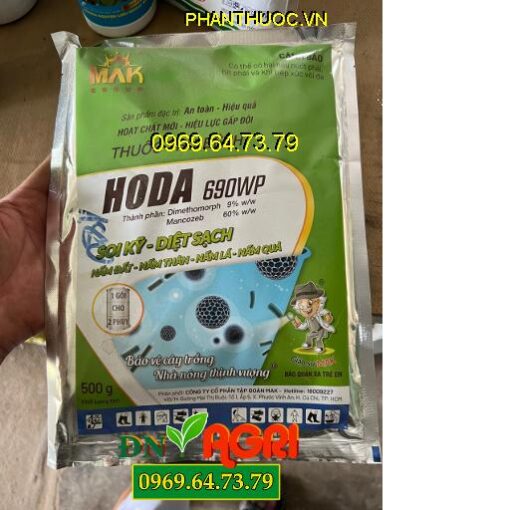 THUỐC TRỪ BỆNH HODA 690WP – Đặc Trị Nấm Bệnh, Nấm Đất, Nấm Thân, Nấm Lá, Nấm Quả