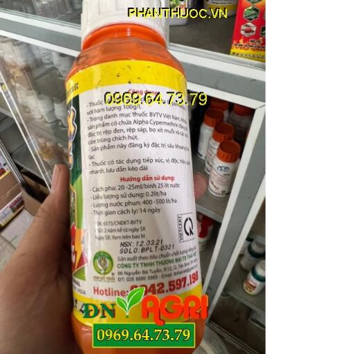 THUỐC TRỪ SÂU BPALATOX 100EC –Đặc Trị Sâu Khoang Hại Lạc, Côn Trùng Chích Hút