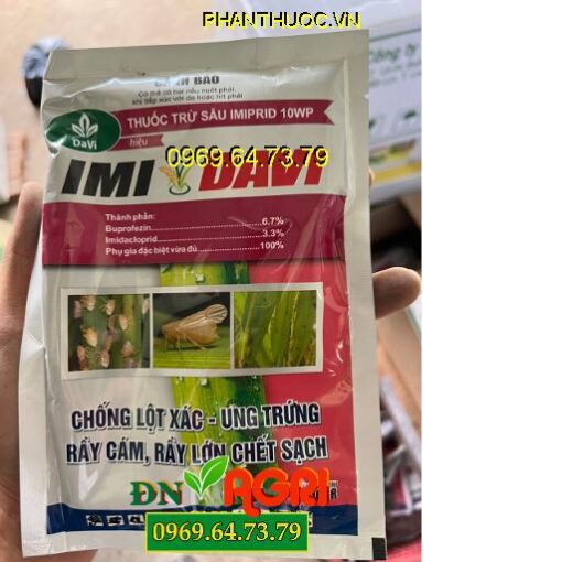 THUỐC TRỪ SÂU IMIPRID 10WP IMI DAVI – Đặc Trị Rầy Nâu Hại Lúa, Chống Lột Xác, Ung Trứng Rầy Cám, Rầy Lớn Chết Sạch