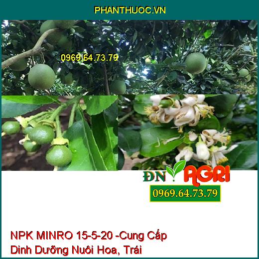 PHÂN BÓN HỖN HỢP NPK MINRO 15-5-20 - Giúp Cây Ra Hoa, Ra Trái Đồng Loạt, Lá Xanh Mướt, Bộ Rễ Khỏe