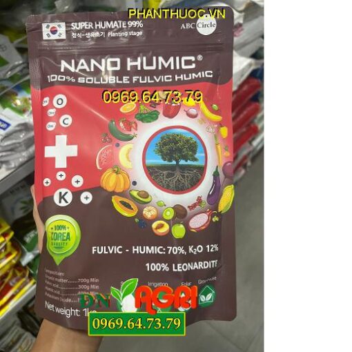 NANO HUMIC- Xanh Lá Dày Lá-Ra Rễ Mạnh-Tăng Thụ Phấn-Chống Rụng Hoa,Trái Non