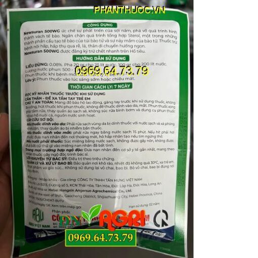 THUỐC TRỪ BỆNH NEWSURAN 500WG - Đặc Trị Bệnh Chết Nhanh Trên Hồ Tiêu