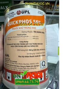 QUICKPHOS 56% THUỐC KHỬ TRÙNG KHO - Dùng Để Diệt, Phòng Trứng, Ấu Trùng, Kén, Nhộng, Con Trưởng Thành Các Loại Côn Trùng Gây Hại