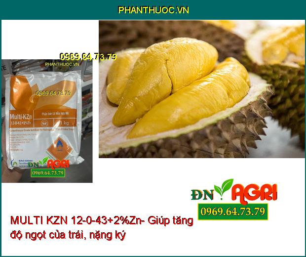 MULTI KZN 12-0-43+2%Zn-Trái Nhanh Lớn-Ra Hoa Đồng Loạt-Tăng Độ Ngọt-Tăng Đề Kháng