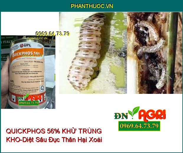 QUICKPHOS 56% THUỐC KHỬ TRÙNG KHO - Dùng Để Diệt, Phòng Trứng, Ấu Trùng, Kén, Nhộng, Con Trưởng Thành Các Loại Côn Trùng Gây Hại