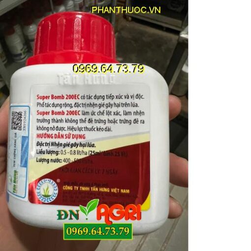 THUỐC TRỪ SÂU SUPER BOMB 200EC NỔ TUNG NHỆN GIÉ - Đặc Trị Nhện Gié Gây Hại Trên Lúa