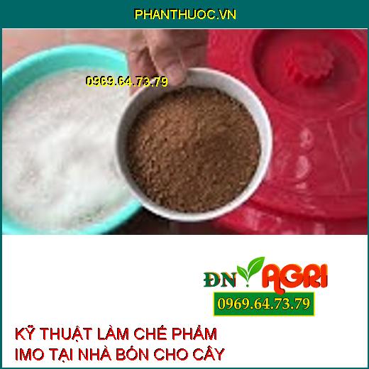 KỸ THUẬT LÀM CHẾ PHẨM IMO TẠI NHÀ BÓN CHO CÂY 