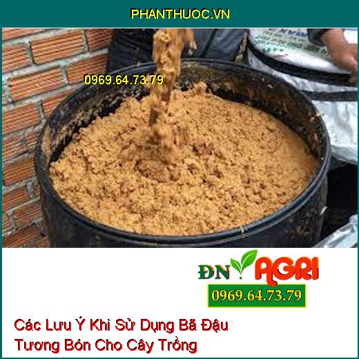 Các Lưu Ý Khi Sử Dụng Bã Đậu Tương Bón Cho Cây Trồng