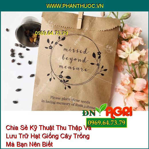 Chia Sẻ Kỹ Thuật Thu Thập Và Lưu Trữ Hạt Giống Cây Trồng Mà Bạn Nên Biết