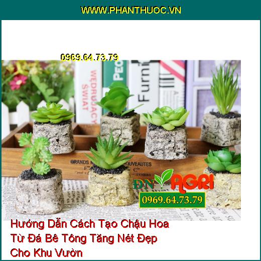 Hướng Dẫn Cách Tạo Chậu Hoa Từ Đá Bê Tông Tăng Nét Đẹp Cho Khu Vườn