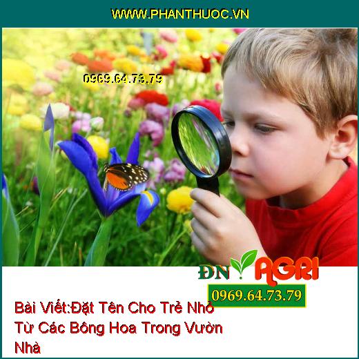 Đặt Tên Cho Trẻ Nhỏ Từ Các Bông Hoa Trong Vườn Nhà