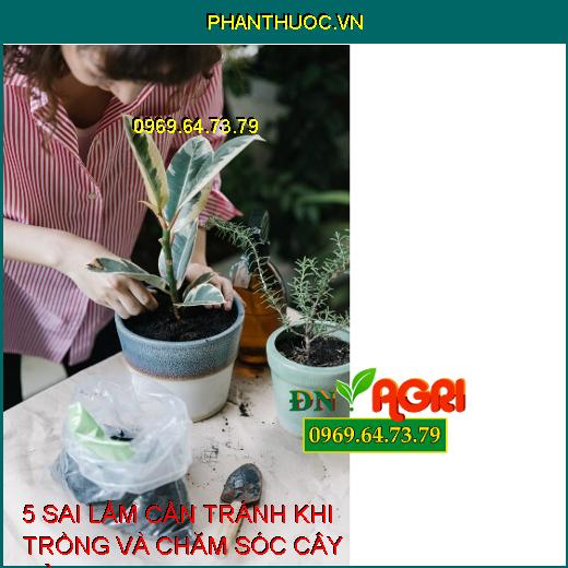 5 SAI LẦM CẦN TRÁNH KHI TRỒNG VÀ CHĂM SÓC CÂY CẢNH