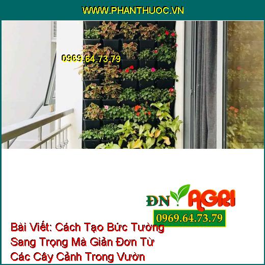 Cách Tạo Bức Tường Sang Trọng Mà Giản Đơn Từ Các Cây Cảnh Trong Vườn