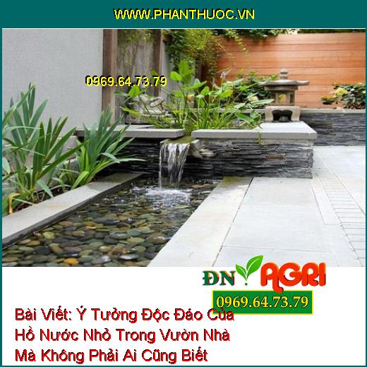 Ý Tưởng Độc Đáo Của Hồ Nước Nhỏ Trong Vườn Nhà Mà Không Phải Ai Cũng Biết