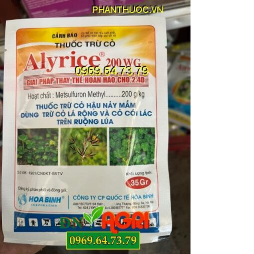 ALYRICE 200WG- Trừ Cỏ Hậu Nảy Mầm- Trừ Cỏ Lá Rộng- Cỏ Cói Lác Trên Lúa