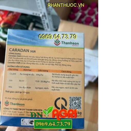 CARADAN 5GR- Đặc Trị Sâu Đục Thân- Bọ Trĩ Hại Lúa- Ấu Trùng Ve Sầu