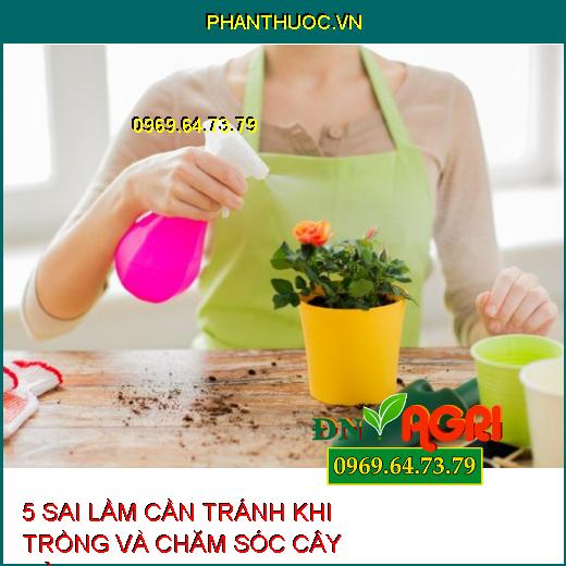 5 SAI LẦM CẦN TRÁNH KHI TRỒNG VÀ CHĂM SÓC CÂY CẢNH