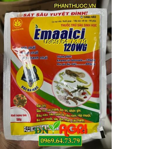 EMAAICI 120WG- Đặc Trị Sâu Tơ- Bọ Trĩ- Nhện Gié- Rầy Xanh- Sâu Cuốn Lá- Rệp Muội