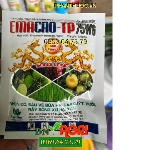 EMACAO TP 75WG- Đặc Trị Sâu Cuốn Lá- Nhện Đỏ- Sâu Vẽ Bùa- Rầy Bông