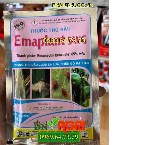 EMAPLANT 5WG- Đặc Trị Sâu Cuốn Lá- Nhện Đỏ- Bọ Trĩ- Rệp Sáp- Rầy Nâu