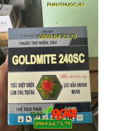 GOLDMITE 240SC- Đặc Trị Nhện Đỏ- Nhện Cam- Sâu Cuốn Lá- Bọ Trĩ