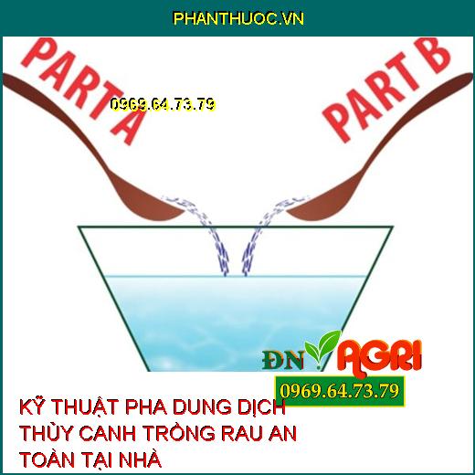 KỸ THUẬT PHA DUNG DỊCH THỦY CANH TRỒNG RAU AN TOÀN TẠI NHÀ