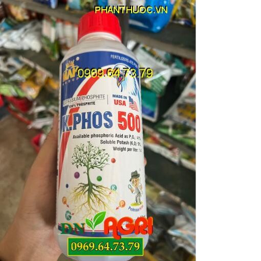 K.PHOS 500- Ngăn Nấm Bệnh- Rễ Khỏe, Phát Triển- Mập Chồi- Ra Hoa- Chống Rụng Trái