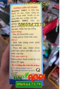 NOSPIDER 190EC – ĐẶC TRỊ NHỆN ĐỎ, NHỆN GIÉ, BỌ TRĨ, RẦY