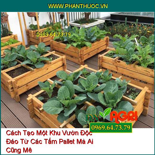 Cách Tạo Một Khu Vườn Độc Đáo Từ Các Tấm Pallet Mà Ai Cũng Mê