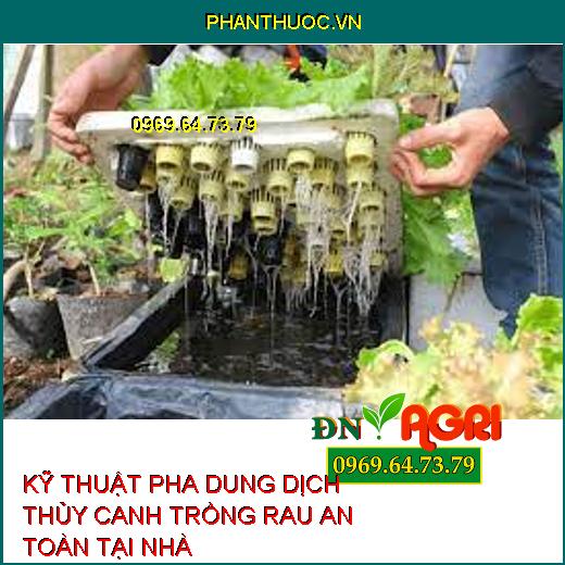 KỸ THUẬT PHA DUNG DỊCH THỦY CANH TRỒNG RAU AN TOÀN TẠI NHÀ